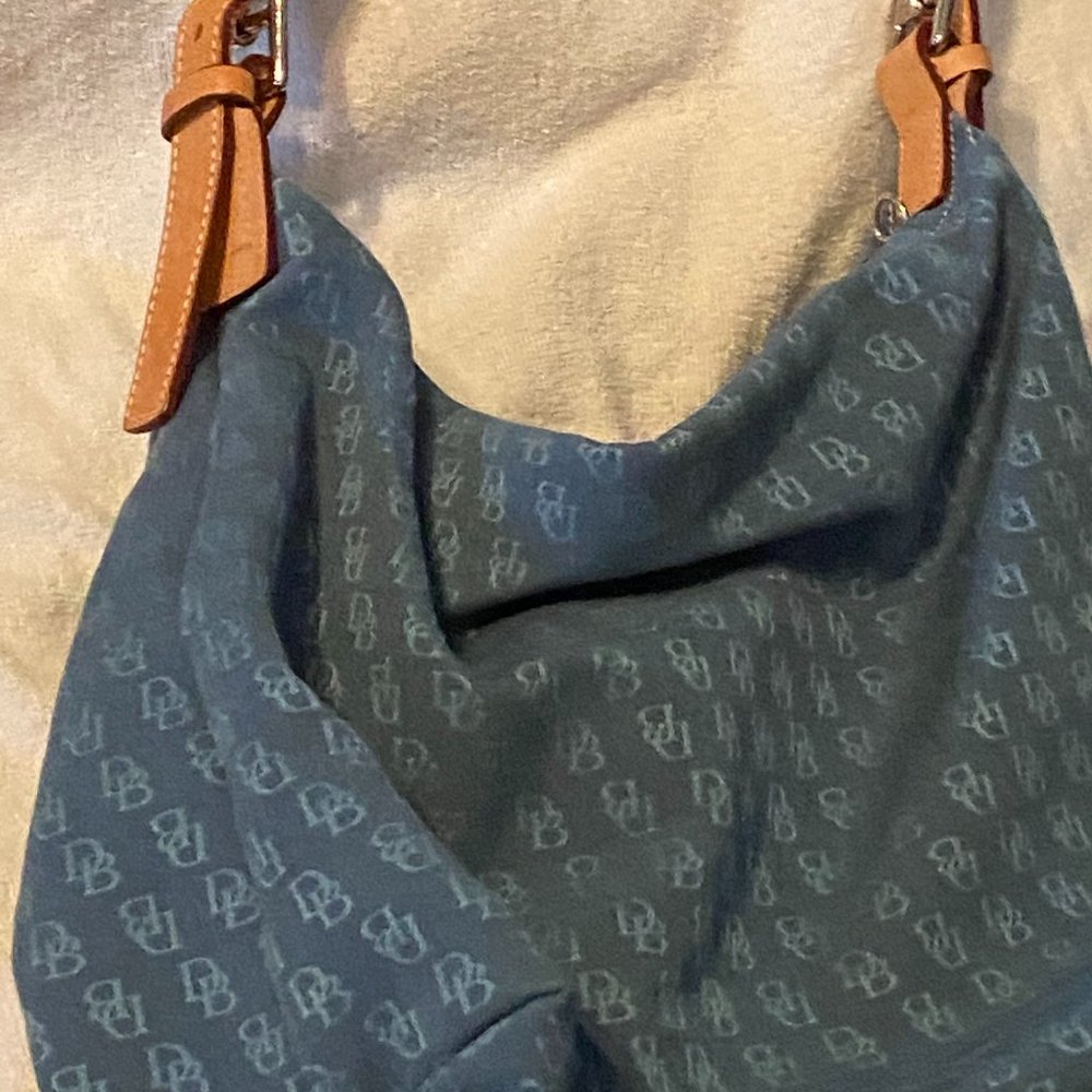 Dooney Bourke DB denim Purse bag large